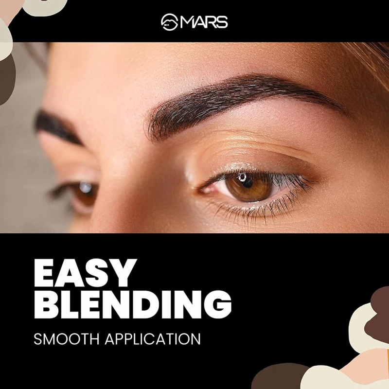 MARS 4 in 1 Eyebrow Powder Cake with Angled Eyebrow Brush and Spoolie | Long Lasting & Waterproof | (8g) - Thumbnail 5